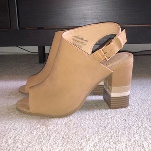Peep toe booties